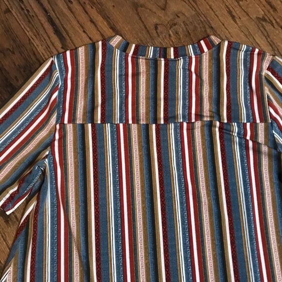 BCBGENERATION STRIPED A-LINE BACK YOKE DRESS Sz S - Picture 4 of 8